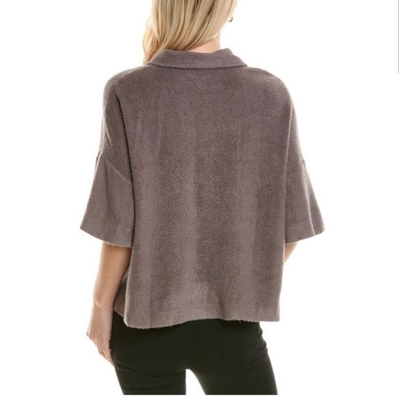 NWT Stateside Sherpa 2-Piece Lounge Set Walnut Brown Top M Shorts L Cozy Fleece - Picture 3 of 13